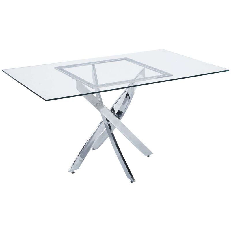 

Mesa fija rectangular Thunder para salon o cocina 75 cm(alto)150 cm(ancho) 90 cm(fondo) Color CRISTAL