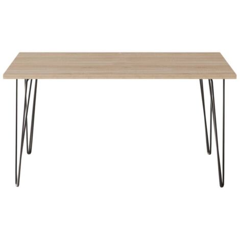 Mesa FISK 138 x 80 cm para cocina, salón, comedor Roble Sonoma