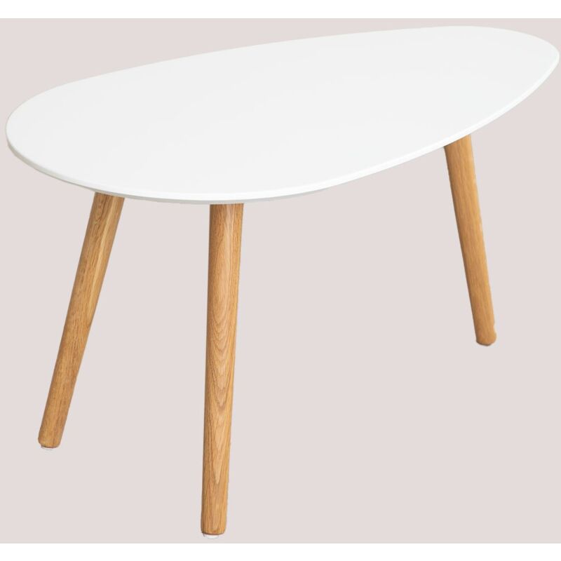 

Mesa de Centro en Madera de Fresno y MDF Gudda SKLUM - Blanco - Madera Natural Madera
