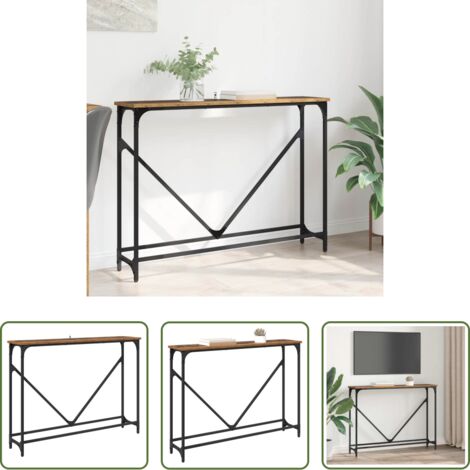 Mesa industrial -  Mesa Consola Manual Madera envejecida 102 x 23 x 75 cm