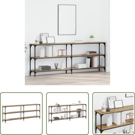 Mesa industrial -  Mesa Consola Roble artisan 200 x 29 x 75 cm
