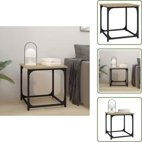 Mesa industrial - vidaXL Mesa auxiliar madera contrachapada roble Sonoma 40x40x40 cm - Mesa de roble