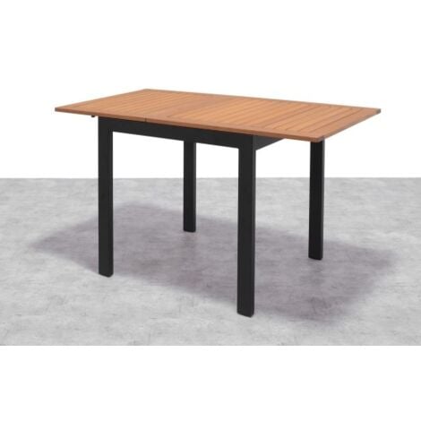 Mesa jardin de aluminio y madera 56x59xh.88 cm conjunto Nautic