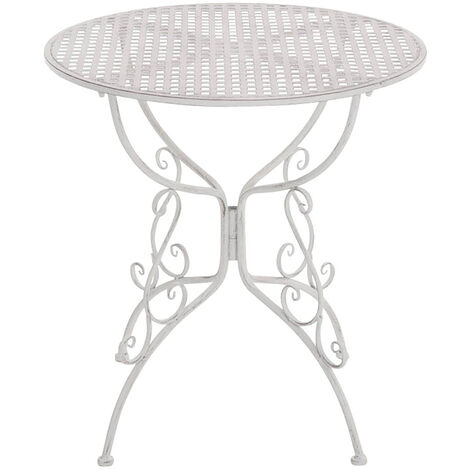 Mesa jardin  Amanda  Ø 70 cm Blanco antiguo
