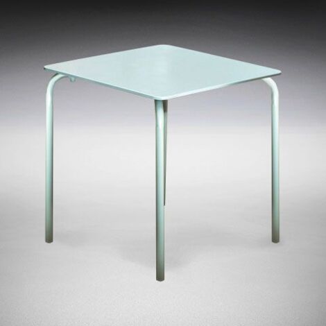 MESA JARDIN COMPAQ PLUS ACERO PINTADO BLANCO