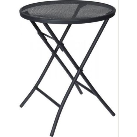 Mesa jardín  plegable redonda 60cm gris X81000080