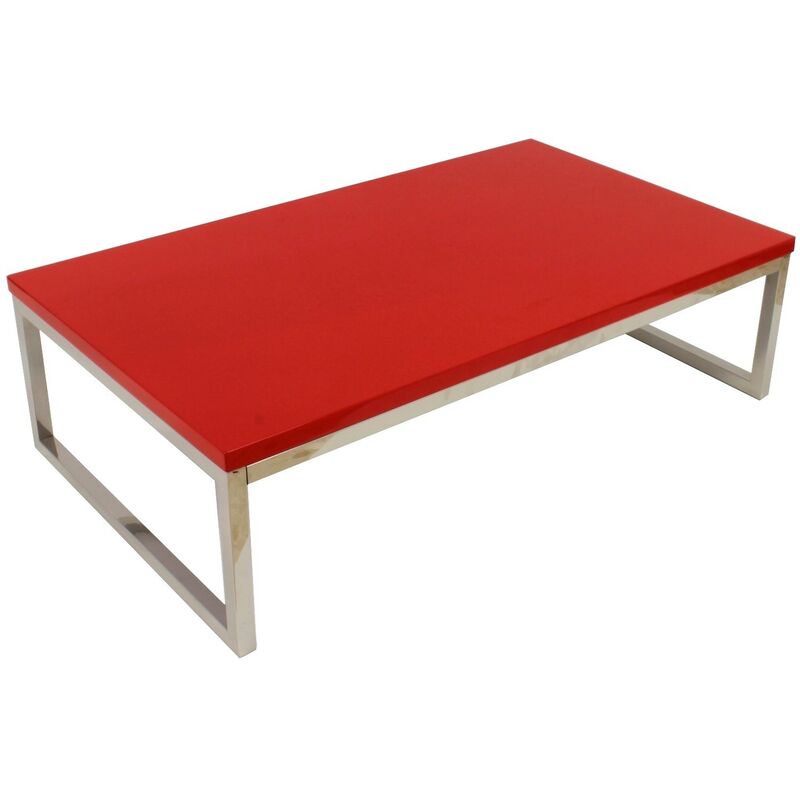 

Mesa JENNIFER, baja, lacada rojo, 102x60 cms