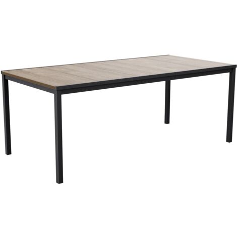 Mesa Keter PORTO 200 con estructura efecto madera y grafito