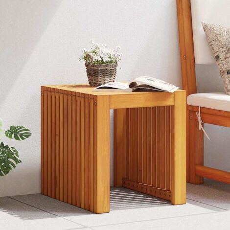 Mesa lateral Marrón 43 x 36 x 40 cm Madera maciza de Teca