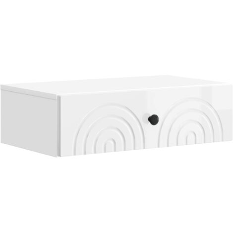 Mesa Lateral Montada en la Pared Brillante 59 x 34,5 x 17 cm
