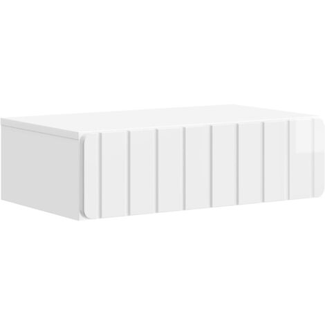 Mesa Lateral Montada en la Pared Brillante 59 x 34,5 x 17 cm