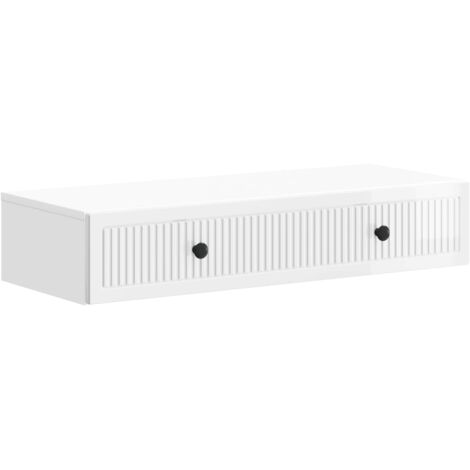 Mesa Lateral Montada en la Pared Brillante 87,5 x 34,5 x 17 cm