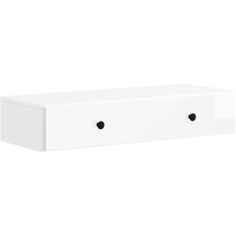 Mesa Lateral Montada en la Pared Brillante 87,5 x 34,5 x 17 cm