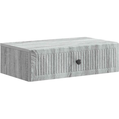 Mesa Lateral Montada en la Pared Gris 59 x 34,5 x 17 cm