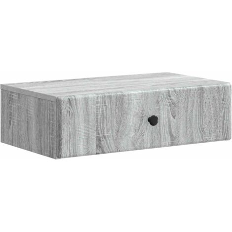 Mesa Lateral Montada en la Pared Gris 59 x 34,5 x 17 cm