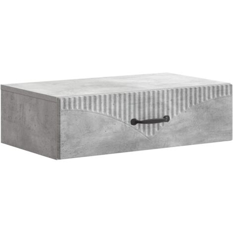 Mesa Lateral Montada en la Pared Gris Hormigón
