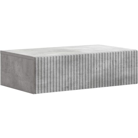 Mesa Lateral Montada en la Pared Gris Hormigón