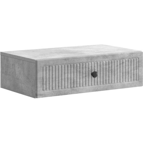 Mesa Lateral Montada en la Pared Gris Hormigón
