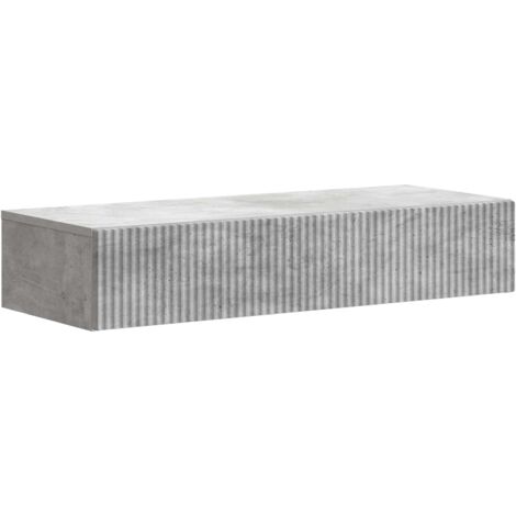 Mesa Lateral Montada en la Pared Gris Hormigón