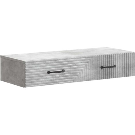 Mesa Lateral Montada en la Pared Gris Hormigón