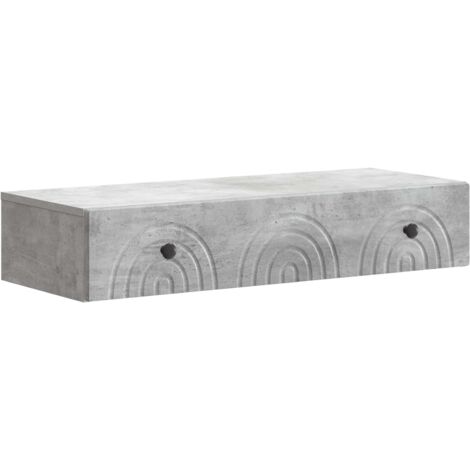 Mesa Lateral Montada en la Pared Gris Hormigón