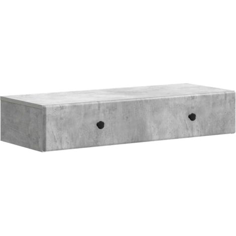 Mesa Lateral Montada en la Pared Gris Hormigón