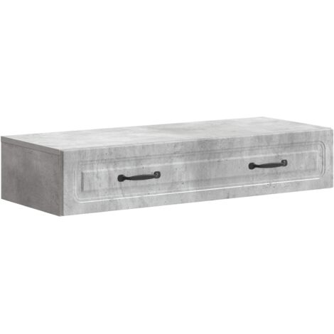 Mesa Lateral Montada en la Pared Gris Hormigón