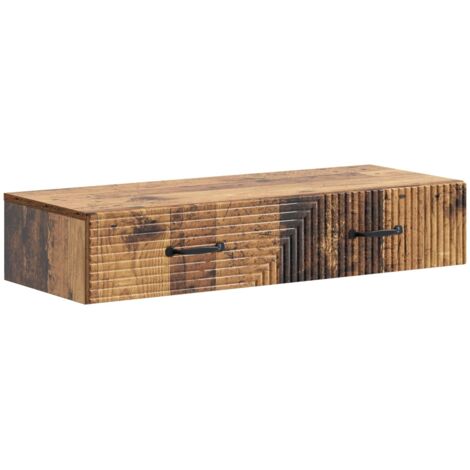 Mesa Lateral Montada en la Pared Madera envejecida