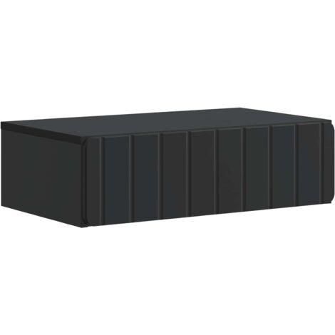 Mesa Lateral Montada en la Pared Negro 59 x 34,5 x 17 cm