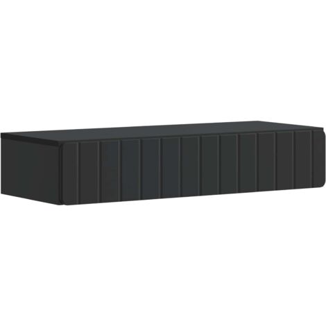 Mesa Lateral Montada en la Pared Negro 87,5 x 34,5 x 17 cm