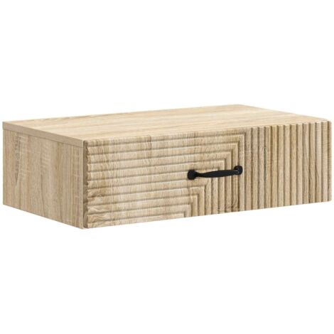 Mesa Lateral Montada en la Pared Roble  59 x 34,5 x 17 cm