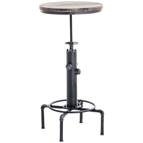 Mesa Lumos Industrial Look & Ø 50 cm Plateado antiguo