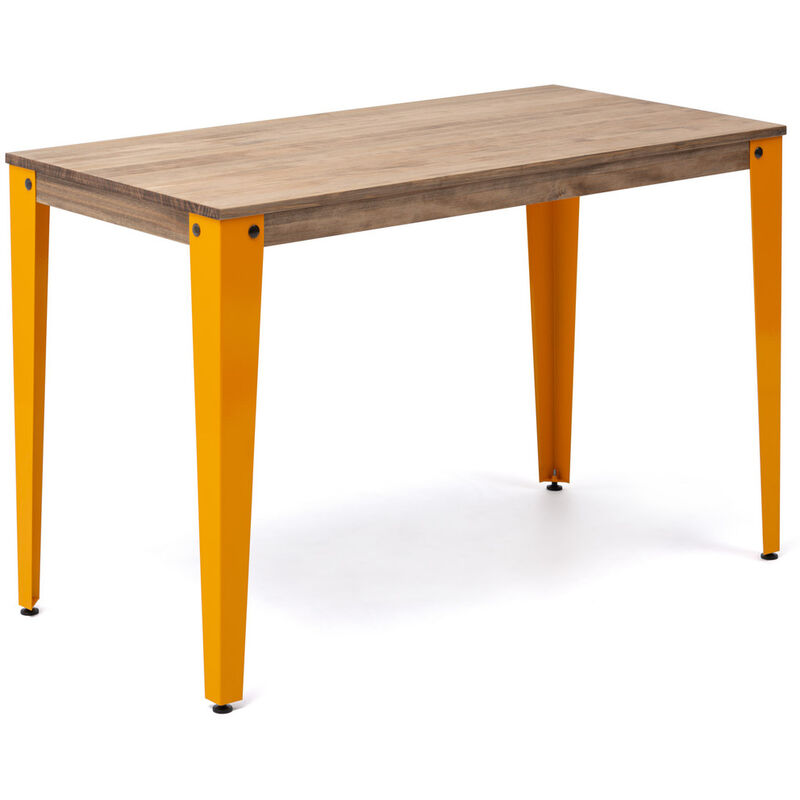 

Mesa Lunds Estudio 110x60x75cm Amarillo madera efecto vintage estilo industrial Box Furniture - 60X110X75,5 cm - Efecto Vintage - Amarillo - 6