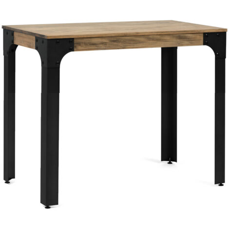Mesa madera y acero estilo Vintage Industrial modelo Boston medidas 780x780x750