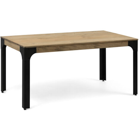 Mesa madera y acero estilo Vintage Industrial modelo Boston medidas 795x1800x750