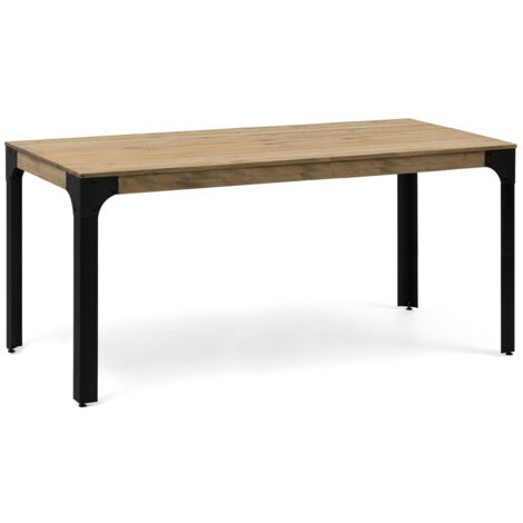 Mesa madera y acero estilo Vintage Industrial modelo Boston medidas 995x2380x750