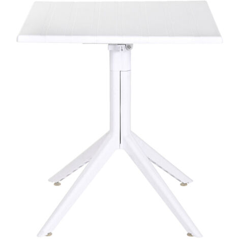 Mesa Metal Pp 70X70X75 Reciclado Blanco