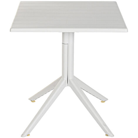 Mesa Metal Pp 70X70X75 Reciclado Gris