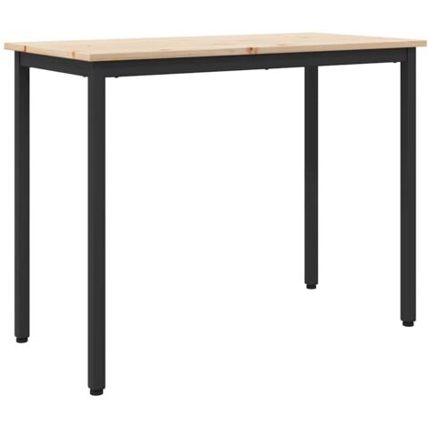 Mesa Natural 100 x 50 x 77 cm Madera Ingenierizada y Acero