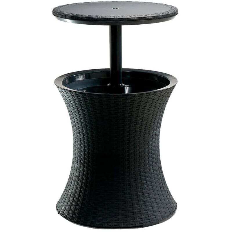 

Mesa de bar nevera Rattan antracita 203835 - Marrón - Keter