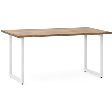Mesa Oficina iCub Strong ECO 200x80x75cm Blanco en madera maciza de pino acabado vintage estilo industrial Box Furniture