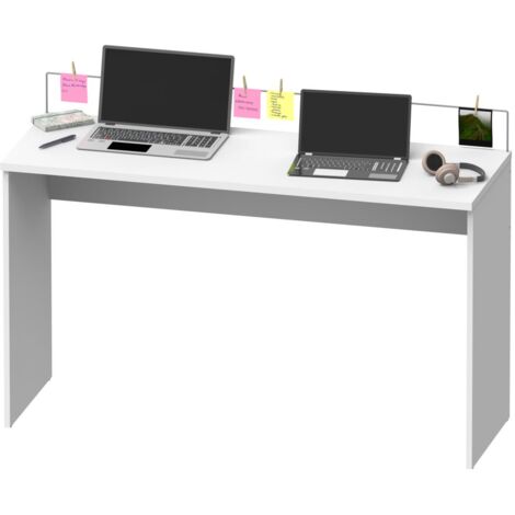 Mesa oficina o despacho Haley acabado blanco 77/89 cm(alto)131.5 cm(ancho)45 cm(fondo)