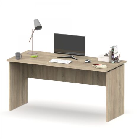 Mesa oficina o despacho Rivoli acabado roble cambrian, 76cm(alto) 155cm(ancho) 68cm(fondo)