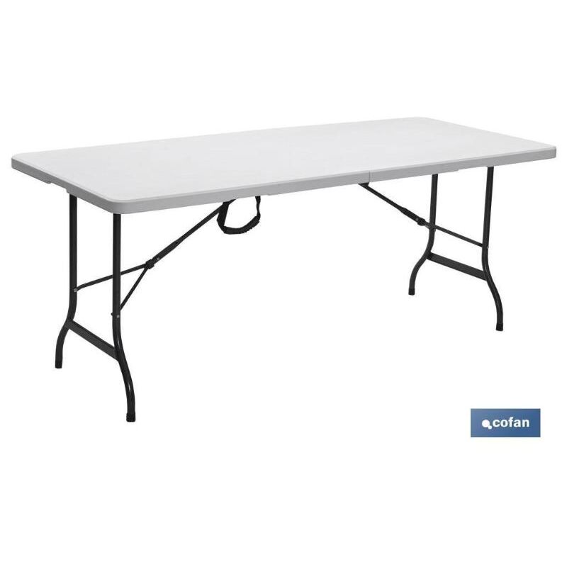 

PLIMPO mesa plegable rectangular blanca 180x70x72cm