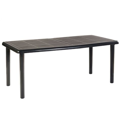 Mesa oval reciclada exterior 180x90 gris volcánico OLOT garbar