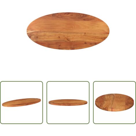 Mesa ovalada -  Tablero de mesa ovalado madera maciza de acacia 110x50x3,8 cm