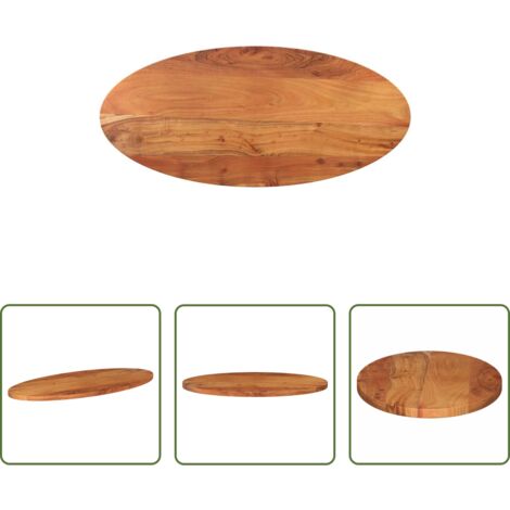 Mesa ovalada -  Tablero de mesa ovalado madera maciza de acacia 120x50x2,5 cm