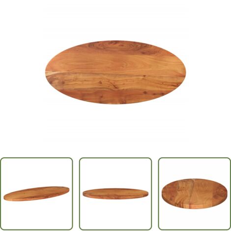 Mesa ovalada -  Tablero de mesa ovalado madera maciza de acacia 120x60x3,8 cm