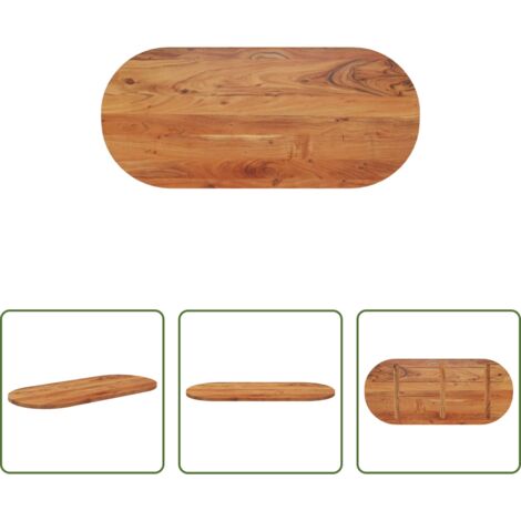 Mesa ovalada -  Tablero de mesa ovalado madera maciza de acacia 90x40x3,8 cm