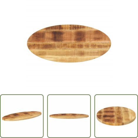 Mesa ovalada -  Tablero de mesa ovalado madera maciza de mango 100x40x2,5 cm